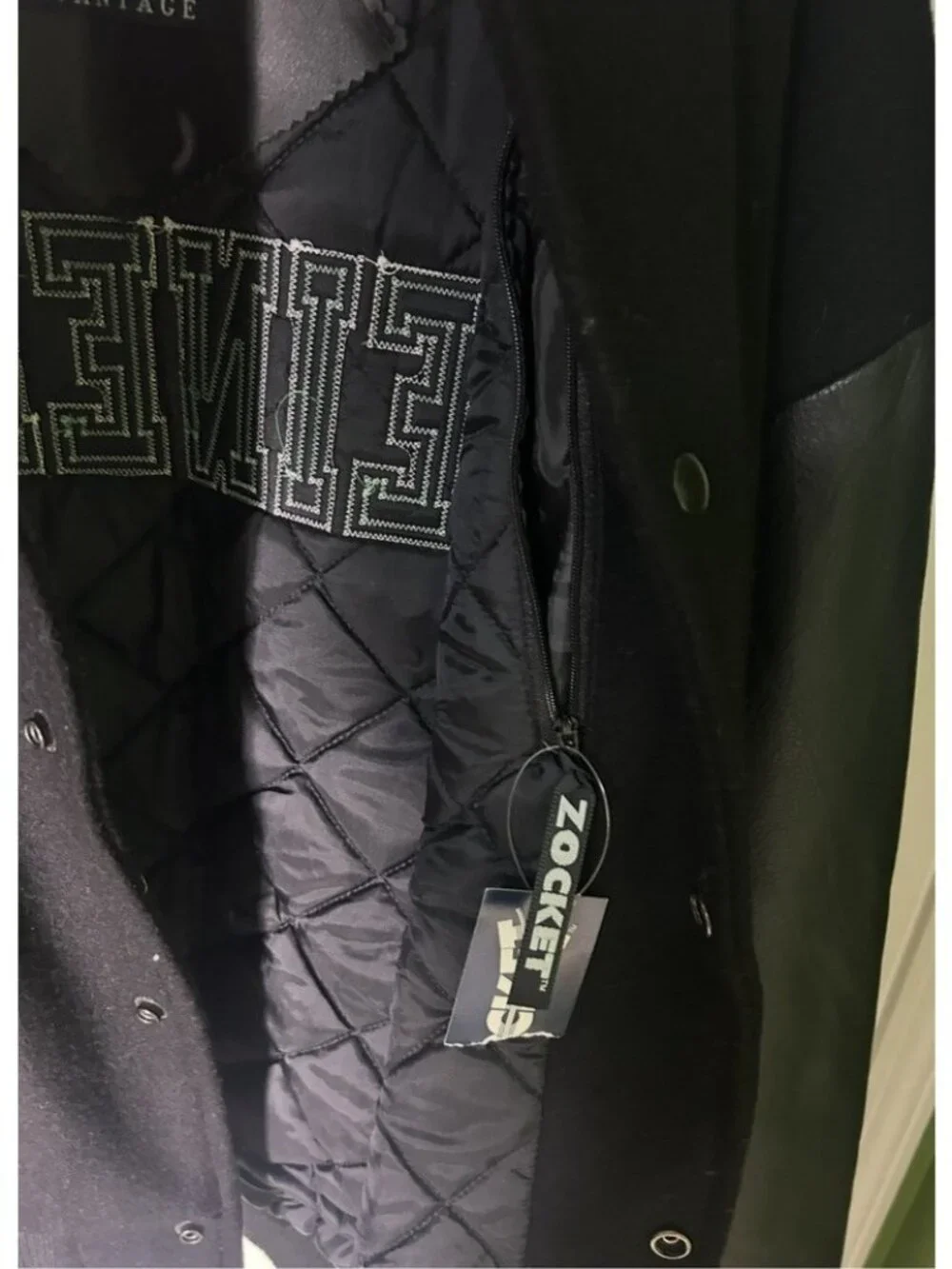 Heineken Heavy Wool & Leather Embroidered Black Varsity Jacket Size L NEW W/TAGS